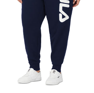 Fila Women's Stand Graphic Drawstring Waist Jogger Pants Blue Size 2X