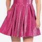 B Darlin Junior's Glitter Mesh Skater Dress Pink Size 11/12