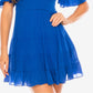 B Darlin Junior's V Neck Ruffled Dress Blue Size 0