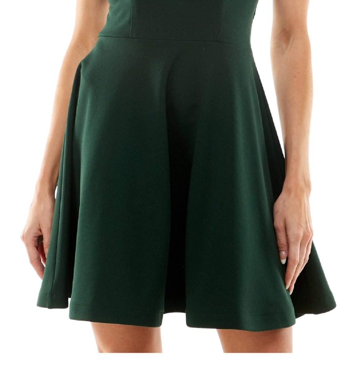 B Darlin Junior's Halter Neck Scuba Crepe A Line Dress Green Size 15-16