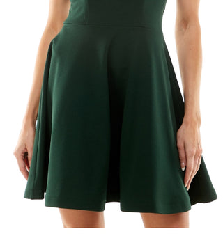 B Darlin Junior's Halter Neck Scuba Crepe A Line Dress Green Size 15-16