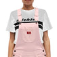 Dickies Women's Denim Pocketed Sleeveless Square Neck Romper Pink Size Medium