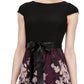 SL Fashions Women's Cap Sleeve Floral Skirt Gown Purple Size 16