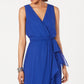 SL Fashions Women's Surplice High Low Maxi Dress Blue Size 6