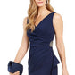 SL Fashions Women's Side Embellished Sheath Dress Blue Size 6