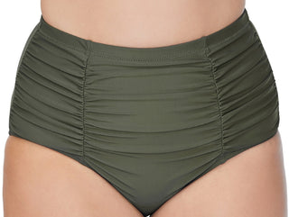 Raisins Curve Women's Plus Size Alicante Solids Costa Swim Bottom Green Size 14W