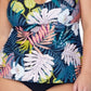 Raisins Curve Women's Rosalie Whitehaven Bloom Printed Tankini Top Swimsuit Black Size 20W