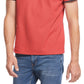 Perry Ellis Men's Tipped Collar Solid Polo Shirt Red Size Small