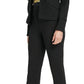 DKNY Women's Stand Collar Double Breasted Military Jacket Black Size 2 Petite