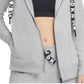 DKNY Women's Logo Fleece Zip Hoodie Gray Size Medium
