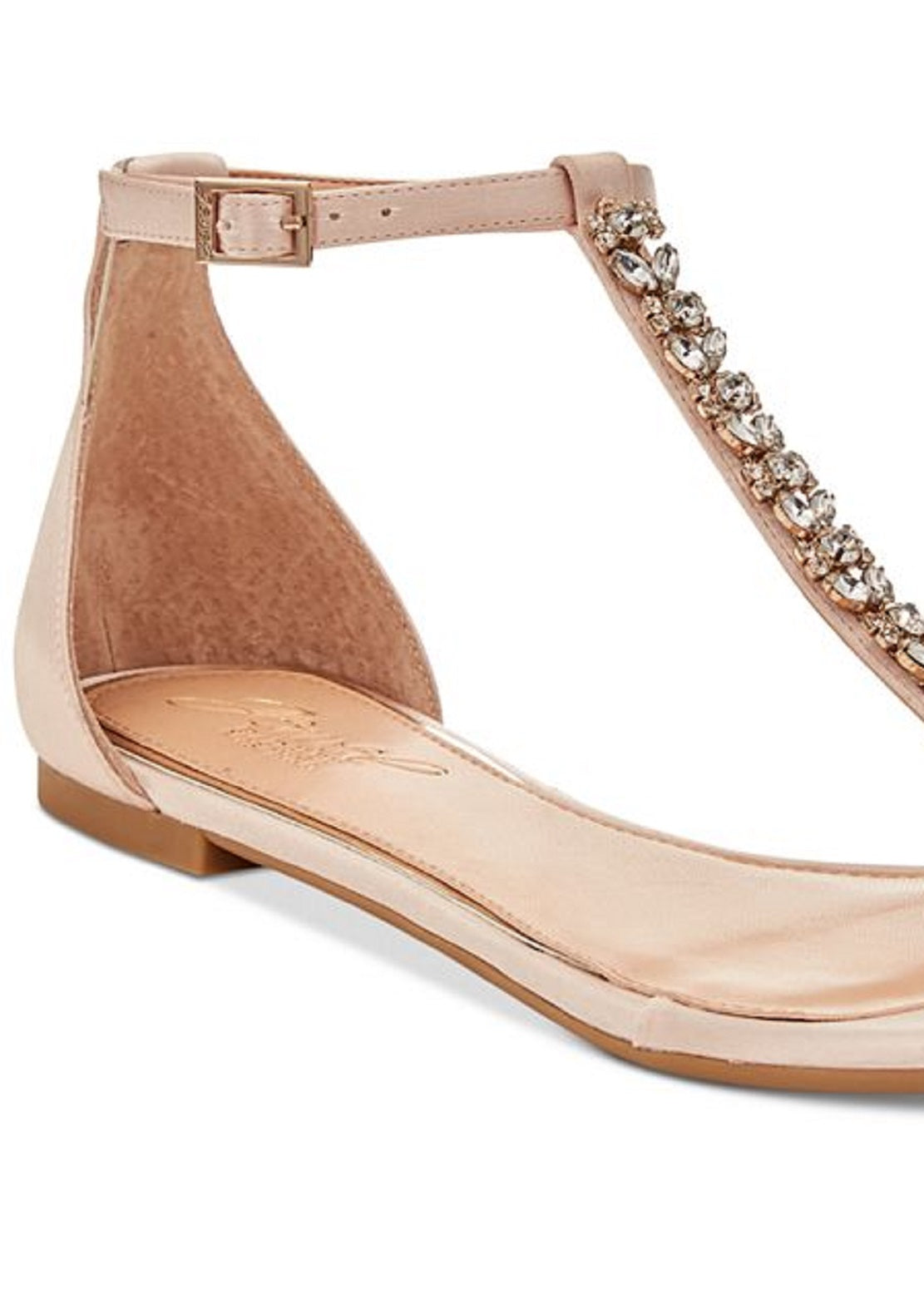 Badgley Mischka Women's Gaby Flat Evening Sandals Brown Size 7 M