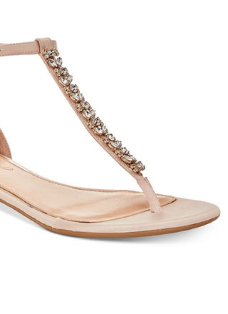 Badgley Mischka Women's Gaby Flat Evening Sandals Brown Size 7 M