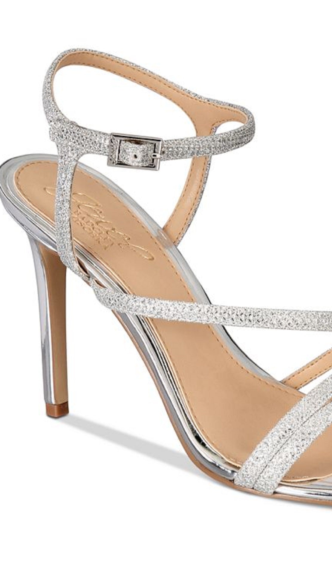 Jewel Badgley Mischka Women's Maddison Sandal Silver Size 7 M