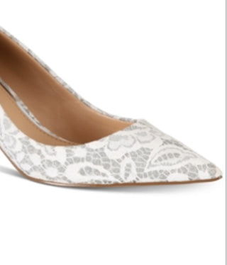 Badgley Mischka Women's Zuri Evening Pumps Shoes White Size 6.5 M
