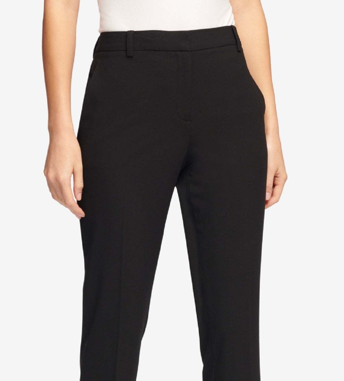 DKNY Women's Essex Slim Leg Pants Black Size 18
