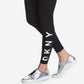 DKNY Women's Sport High Rise Logo Workout Full Length Leggings Black Size Medium