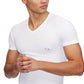 AX Armani Exchange Men's Two Pack Stretch Cotton Fitted V Neck T-Shirt White Size Small