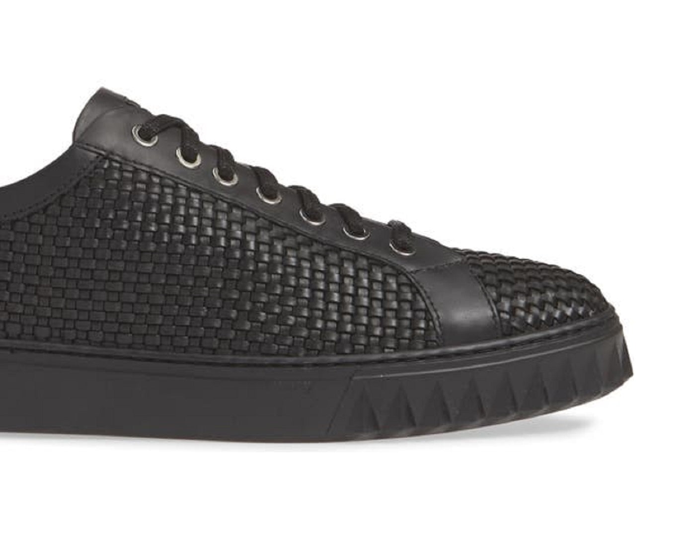 Salvatore Ferragamo Men's Cube Sneaker Black Size 11 M