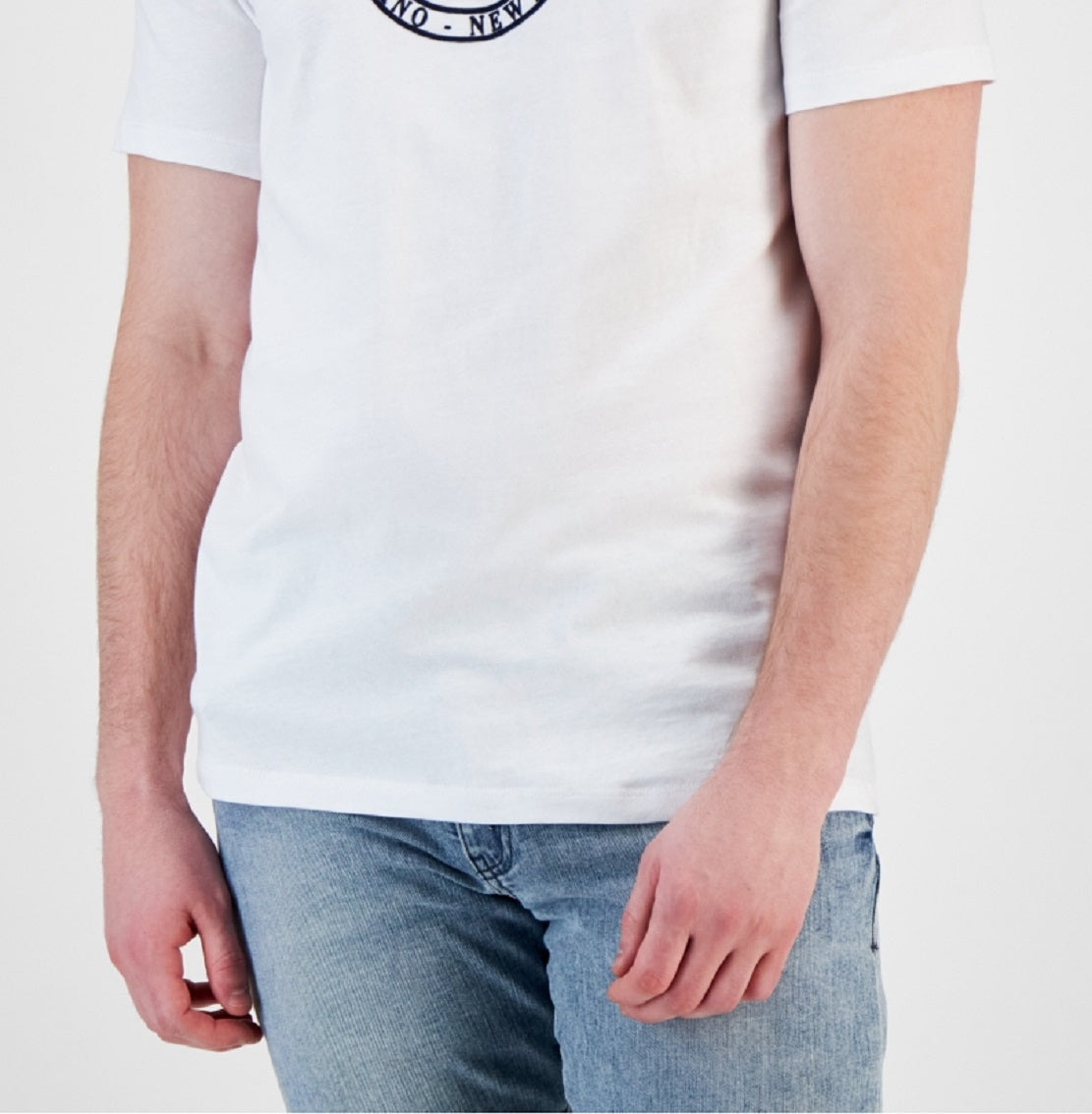 AX Armani Exchange Men's Circular Icon Graphic T-Shirt White Size Small