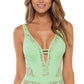 Becca Women's Wanderlust One Piece Swimsuit Green Size Large