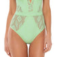 Becca Women's Wanderlust One Piece Swimsuit Green Size Large