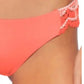 Becca Women's Virtue CORAL CRUSH Crochet Trim Bikini Swim Bottom Pink Size Large