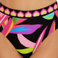 Trina Turk Women's Birds Of Paradise Reversible High Waist Bikini Bottoms Swimsuit Blue Size 4
