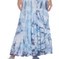 Raviya Women's Tie Dye Strapless Maxi Cover Up Dress Swimsuit Blue Size Medium