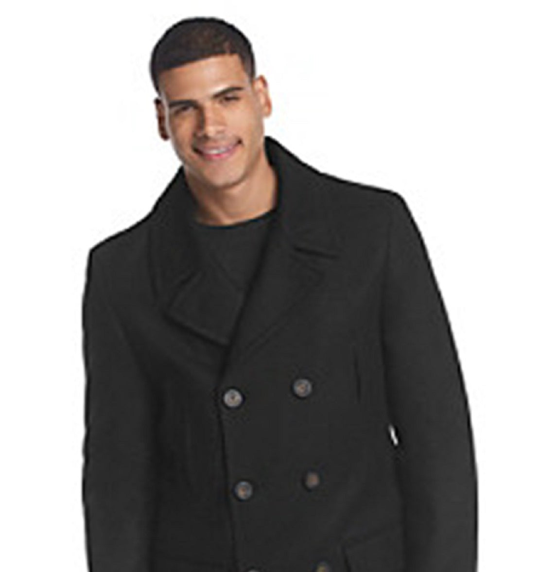 Ralph Lauren Men's Wool Peacoat Black Size 42