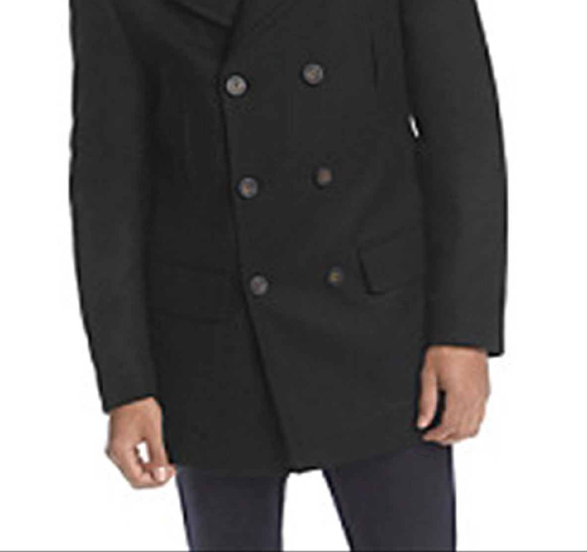 Ralph Lauren Men's Wool Peacoat Black Size 42