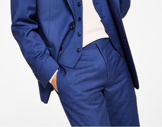 Calvin Klein Men's Infinite Stretch Solid Slim Fit Suit Jacket Blue Size 40