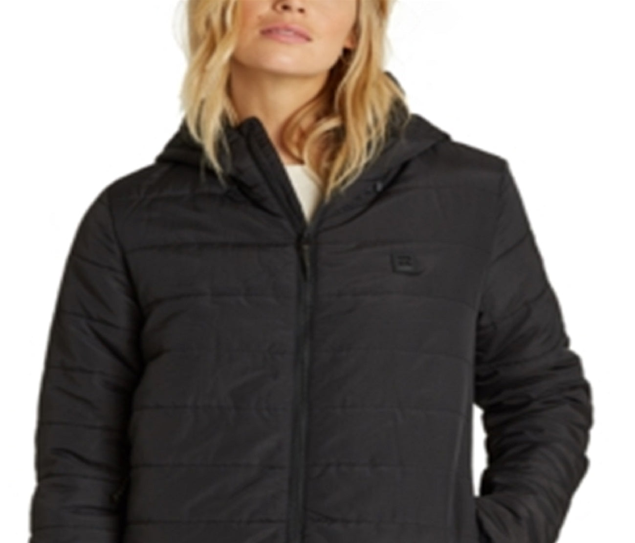 Billabong Women's Transport Hooded Puffer Coat Black Size Small
