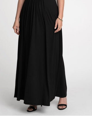 Kiyonna Women's Vienna Maxi Dress Black Size 64
