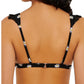 Hula Honey Women's Floral Ruffled Triangle Bikini Top Black Size X-Large