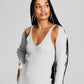 And Now This Women's Ribbed Knit Bodycon Dress & Shrug Gray Size Small