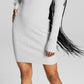 And Now This Women's Ribbed Knit Bodycon Dress & Shrug Gray Size Small