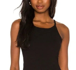 LNA Women's Split Front Tank Top Black Size Medium