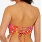 Hula Honey Women's Bold Bouquet Cutout Bikini Swim Top Orange