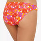 Hula Honey Women's Bold Bouquet Printed Ring Bikini Bottoms Orange Size Medium