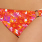 Hula Honey Women's Bold Bouquet Printed Ring Bikini Bottoms Orange Size Medium