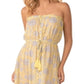 Elan Women's Strapless Maxi Dress Yellow Size Small