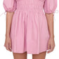 Staud Women's Faye Puff Sleeve Mini Dress Pink Size Small
