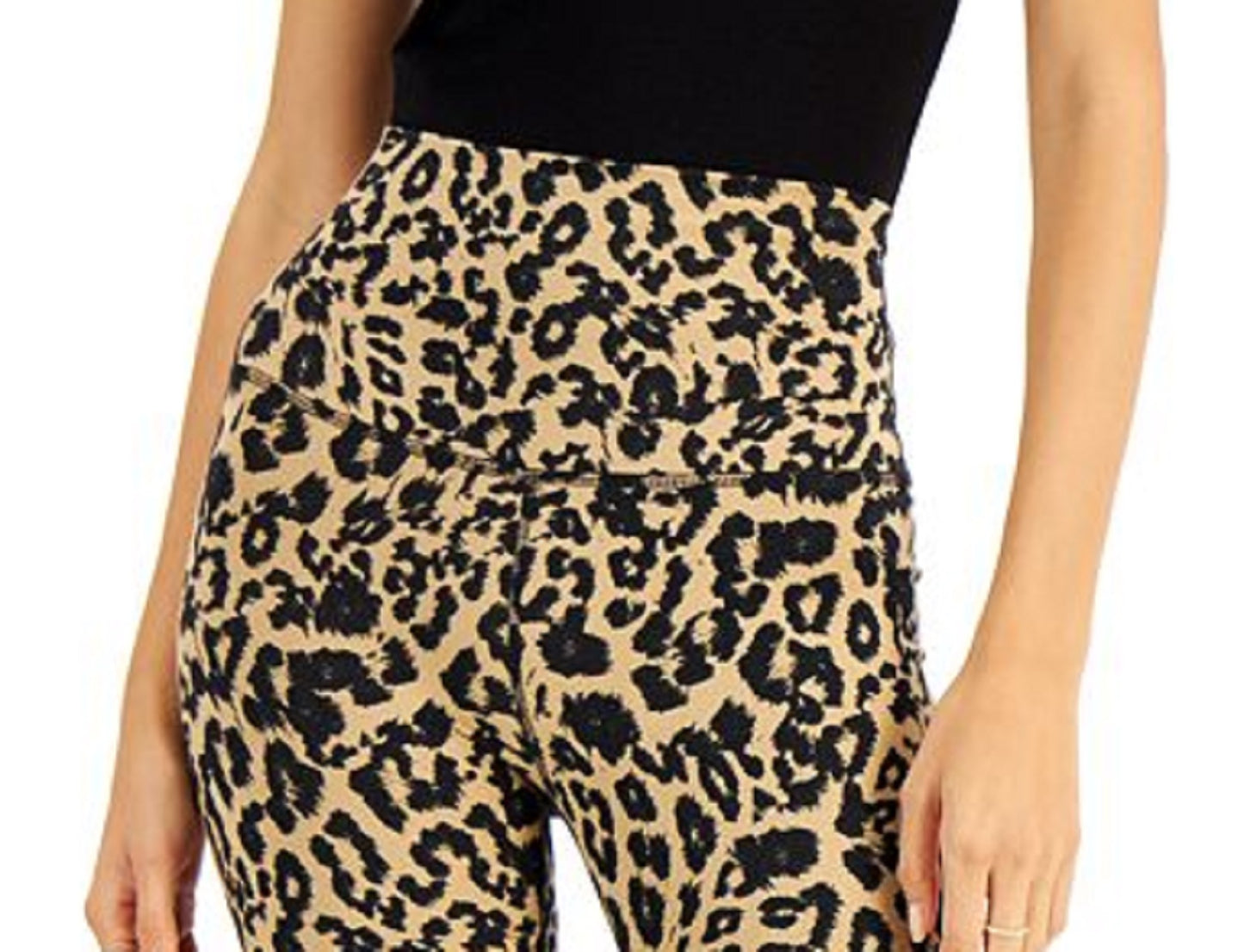 LNA Women's Leopard Print Bike Shorts Black Size X-Small
