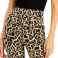 LNA Women's Leopard Print Bike Shorts Black Size Small