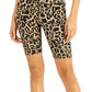 LNA Women's Leopard Print Bike Shorts Black Size Small