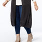Belldini Women's Plus Pointelle Stitch Duster Cardigan Gray Size 1X