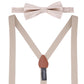 Mio Marino Men's Snazzy Suspender Bow Tie Set Brown Size 60