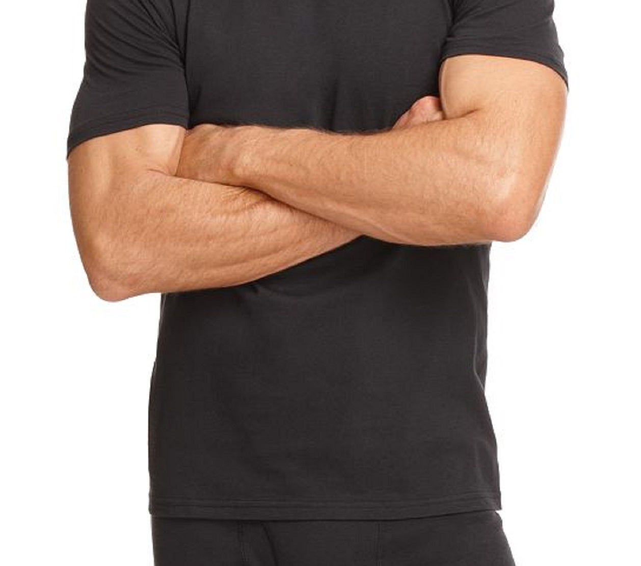 Alfani Men's Underwear Tagless V Neck 3 Pack Undershirt Black Size Medium