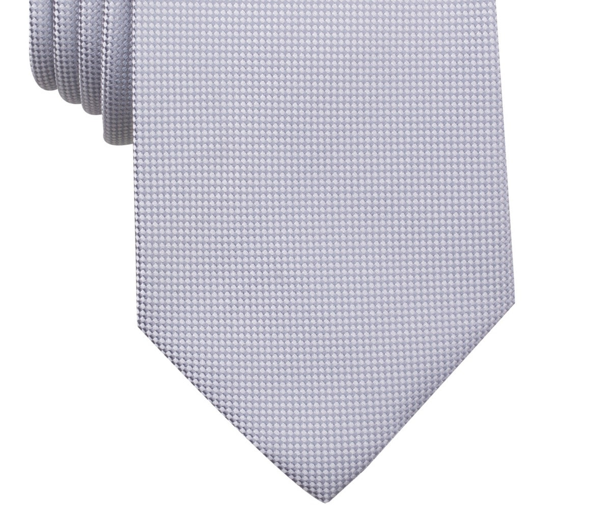 Perry Ellis Men's Oxford Solid Tie Gray Size Regular