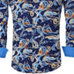 Suslo Couture Men's Slim Fit Long Sleeve Shirt Blue Size X-Large